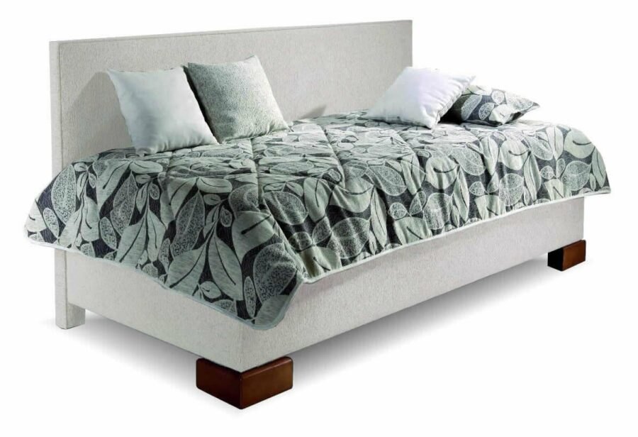 Zvýšená čalouněná postel s úložným prostorem Quatro