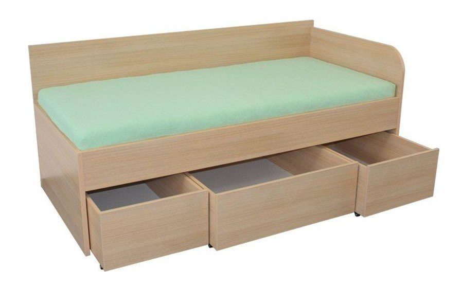Rohová vyvýšená postel s úložným prostorem EMA