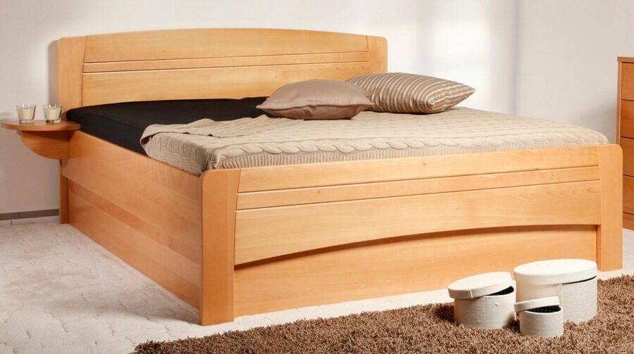 Zvýšená postel dvoulůžko s úložným prostorem EVITA 4