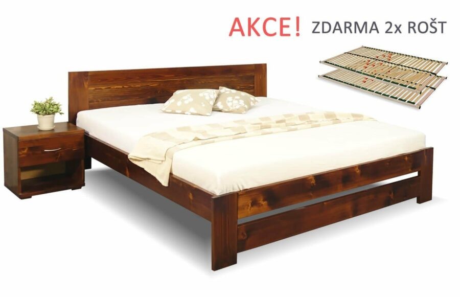Dřevěná postel s rošty Jirka